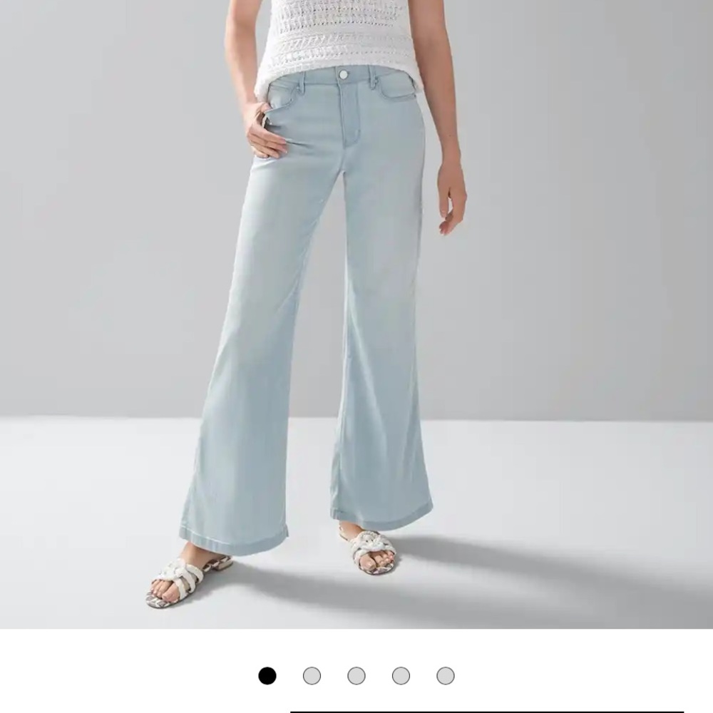 White House black market the wide leg jean high rise